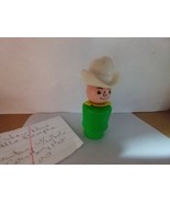 Fisher Price Little People Cowboy with White Hat and Yellow Collar - $13.72 CAD