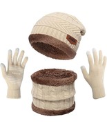 guantes para el frio bufandas de mujer hombre gorros de invierno juego c... - $806.69 MXN