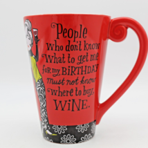 Hallmark Birthday Mug Red Elegant Lady People who don&#39;t know what to get me..... - £10.22 GBP