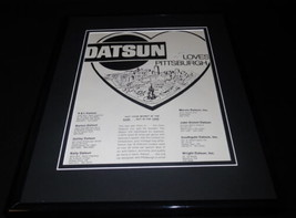 1979 Datsun Loves Pittsburgh 11x14 Framed ORIGINAL Vintage Advertisement  - $39.59