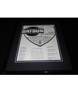 1979 Datsun Loves Pittsburgh 11x14 Framed ORIGINAL Vintage Advertisement  - £31.15 GBP