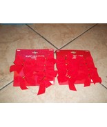  flocked red bows set of 15 - $7.00
