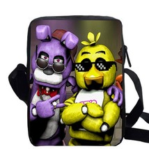 Naf freddy chica foxy bonnie print shoulder bag girls boys crossbody bags anime cartoon thumb200