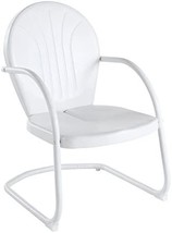 Crosley Furniture Griffith Metal Outdoor Chair In White - $93.98