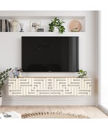 Future TV Unit Maze Pine-White UV Print 55 inches Floating Entertainment... - $5,170.67 MXN