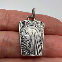 Vintage 925 Sterling Silver Catholic Medal Pendant Religious Icon Jewelr... - $98.00