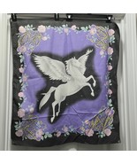 VTG Harley Davidson Black Purple Pegasus Bandana Rag Wall Hanging USA 28... - €20,61 EUR