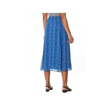 Antthony Print Midi Skirt with Ruffles (ROYAL SNAKE, 1X) 727156 - $16.49