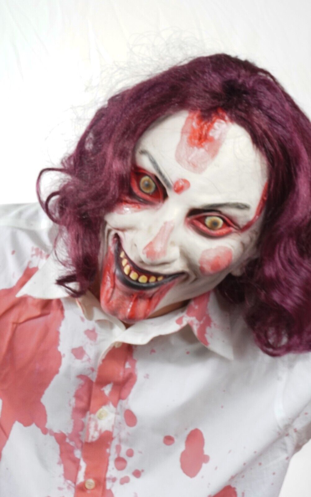 Gory Woman Halloween scary Evil Dead rise Mask Possessed Demonic Girl - $22.99