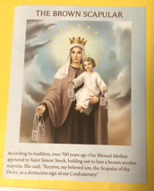The Brown Scapular Meaning Folder + Consecration to Mary , New - $0.99