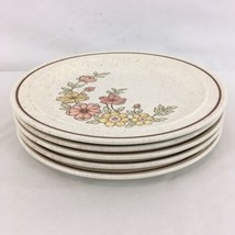 Homer Laughlin H-83 Flower Floral Set of 5 Vtg USA Made Dinner Plates (5) - £36.26 GBP