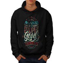 Feel Good Sweatshirt Hoody Inspirational Men Hoodie - £16.67 GBP