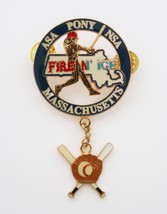 Fire N&#39; Ice Massachusetts ASA NSA Pony Fast Pitch Softball Enamel Over M... - $4.99