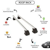 Bare Roof Rack Cross Bars Set for Toyota Prius II Hatchback 2003 - 2009 - £135.02 GBP