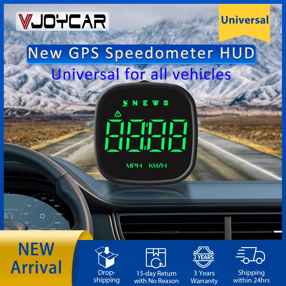 Vjoycar 2022 Newest GPS HUD GPS Speedometer Digital Speed Display Compass Time - £22.56 GBP
