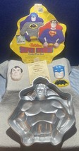 Vintage 1977 Wilton Super Hero Cake Pan Set - Superman &amp; Batman W/Instructions - £11.60 GBP