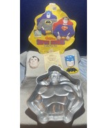 Vintage 1977 Wilton Super Hero Cake Pan Set - Superman &amp; Batman W/Instru... - €12,79 EUR
