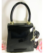 New Black Patent Vynal Hand Bag Purse Evening Everyday Include Handle &amp; ... - £17.30 GBP