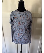 Kari Traa Fryd Baselayer Shirt Women&#39;s Size XL Blue Floral Long Sleeve O... - $39.59 CAD