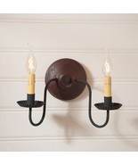 Ashford Wood Wall Sconce in Plantation Red - 2 Light - $175.00