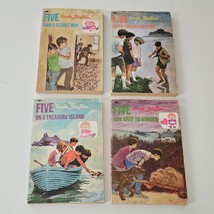 4 VTG Enid Blyton Famous Five Book Lot Find Secret Smuggler Danger Treasure Isl - £19.57 GBP