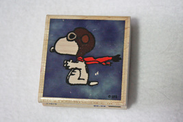 Stampabilities Snoopy WWI Flying Ace Mounted Rubber Stamp 2001 - $20.99