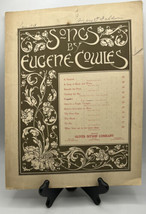 Music Sheet Vintage Songs By an American Composer Eugene Cowles 1894 - £3.89 GBP
