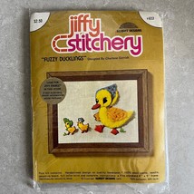 1974 Vintage Jiffy Stitchery Fuzzy Ducklings Kit #653 NIP - $14.50