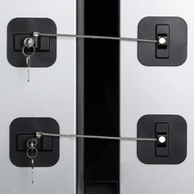 Fridge Lock,2 Pack Refrigerator Lock With Keys,Freezer Lock And Child Sa... - £30.29 GBP