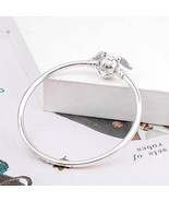 Real 925 Sterling Silver HP Bangle with Snitch Clasp Fit DIY Moments Charms - $40.47 CAD+