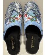 Anuschka Rebecca Peacock Print Leather Slip On Shoes Clogs Women Sz 10 B... - €26,21 EUR
