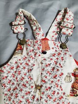 Holly Hobbie Quilted Bib Overalls 3T Heir Craft by Freitag Vintage 1970s Red - £99.45 GBP