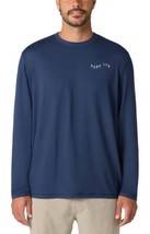 Hang Ten Mens T-Shirt Blue Long Sleeves Sun UPF 50+ Crewneck Quick-Dry T... - £25.52 GBP