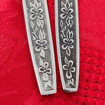 2X Rogers Stanley Roberts Stainless Flatware La Spana 2 Salad Forks Flor... - $12.98