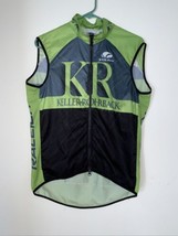 Voler Adult Cycling Jersey Sz M Sleeveless Full Zip Green Black Vest USA - $24.74