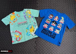 2 Teenage Mutant Ninja Turtles Mint Green T-Shirt Boys &amp; Paul Frank Shirt Size 6 - £14.00 GBP