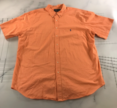 Polo Ralph Lauren Shirt Mens 3XLT Tall Orange Button Down Blake Embroidered Logo - £29.09 GBP