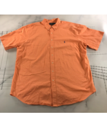 Polo Ralph Lauren Shirt Mens 3XLT Tall Orange Button Down Blake Embroide... - £29.21 GBP