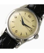 GIRARD-PERREGAUX Gyromatic Stainless Steel. Vintage Watch w/Gun Metal Bl... - $565.25