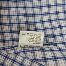 Classic Collection Regular Fit Men's Blue & White Check Button-Down Shirt Sz 3XL image 5