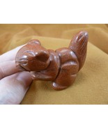 Y-SQU-716) little orange SQUIRREL stone gemstone carving figurine love s... - €14,98 EUR