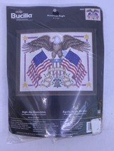 Bucilla Plaid - Patriotic Needlepoint Kit American Eagle Flag Shield 486... - $39.59