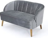 Christopher Knight Home Amaia Modern Velvet Sofa, Pewter / Walnut - $557.99