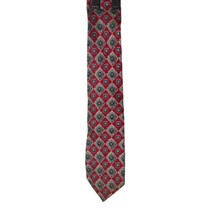 Robert Talbott Floral Pattern Red Necktie 100% Silk Handsewn Tie Johns Island - £9.33 GBP