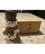 Vintage Avon Snowman Top Hat Salt &amp; Pepper Shaker Set w/ Original Box St... - £7.90 GBP