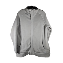 REI Sweater Jacket Women&#39;s XL Light Gray Knit Fleece Lined Full Zip Pockets - $412.36 MXN