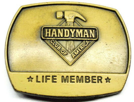 1996 Handyman Club Of America Life Member Gold Tone Vintage Waist Belt B... - £35.02 GBP