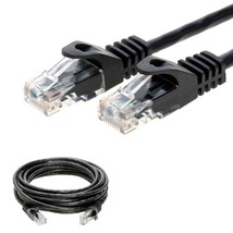 50Ft Cat6 Patch Cord Cable Ethernet Internet Network Lan Rj45 Utp Black - £18.93 GBP