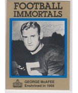 George McAfee Signed Autographed Football Immortals HOF Football Card - ... - €12,93 EUR
