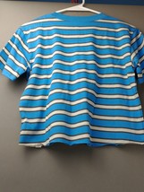 T &amp; B Shirt  Size  Youth L (10-12) Blue and White Striped Short Sleeve kids - £10.38 GBP